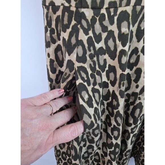 Kate Spade Womens Dress Size 2 Brown Leopard Short Sleeve Fit & Flare Mini Dress - Picture 8 of 15